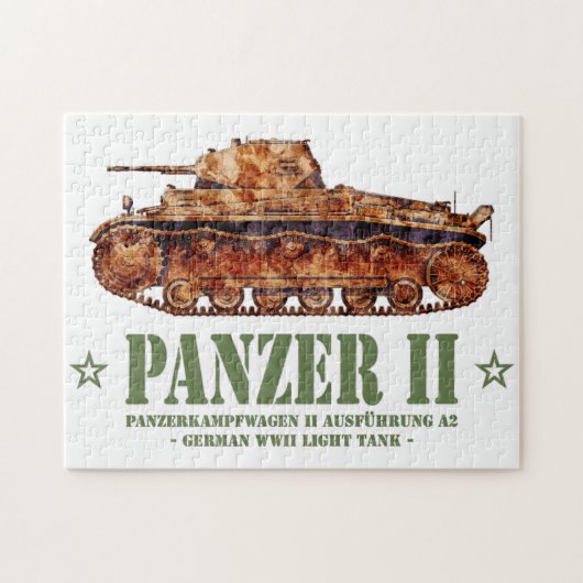 Panzer II A2 Tweede Wereldoorlog Duitse lichte tan Legpuzzel (Horizontaal)