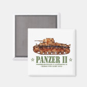 Panzer II A2 Tweede Wereldoorlog Duitse lichte tan Magneet (Voorkant / Achterkant)