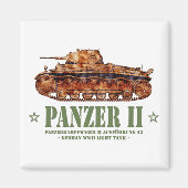 Panzer II A2 Tweede Wereldoorlog Duitse lichte tan Magneet (Voorkant)