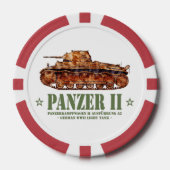 Panzer II A2 Tweede Wereldoorlog Duitse lichte tan Poker Chips (Voorkant)