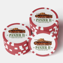 Panzer II A2 Tweede Wereldoorlog Duitse lichte tan Poker Chips
