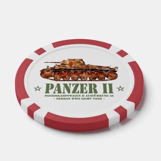 Panzer II A2 Tweede Wereldoorlog Duitse lichte tan Poker Chips (Enkel)