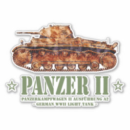 Panzer II A2 Tweede Wereldoorlog Duitse lichte tan Sticker