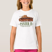 Panzer II A2 Tweede Wereldoorlog Duitse lichte tan T-shirt (Voorkant)