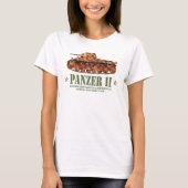 Panzer II A2 Tweede Wereldoorlog Duitse lichte tan T-shirt (Voorkant)