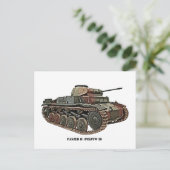 Panzer II Briefkaart (Staand voorkant)