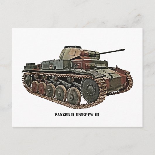 Panzer II Briefkaart (Voorkant)