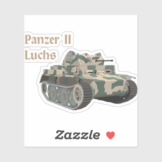 Panzer II Luchs German WW2 Battle Tank Sticker (Vel)