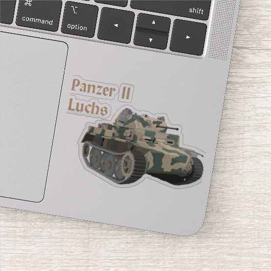 Panzer II Luchs German WW2 Battle Tank Sticker (Detail)