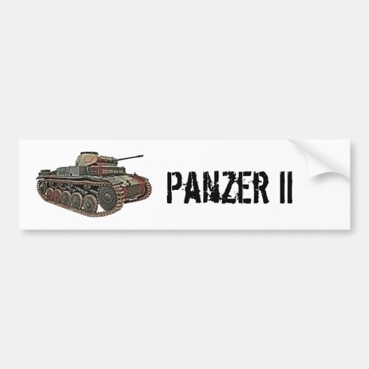 Panzer II-tank Bumpersticker (Voorkant)
