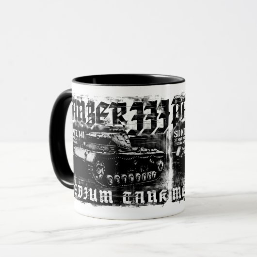 Panzer III 11 oz Ringer Mok (Voorkant links)