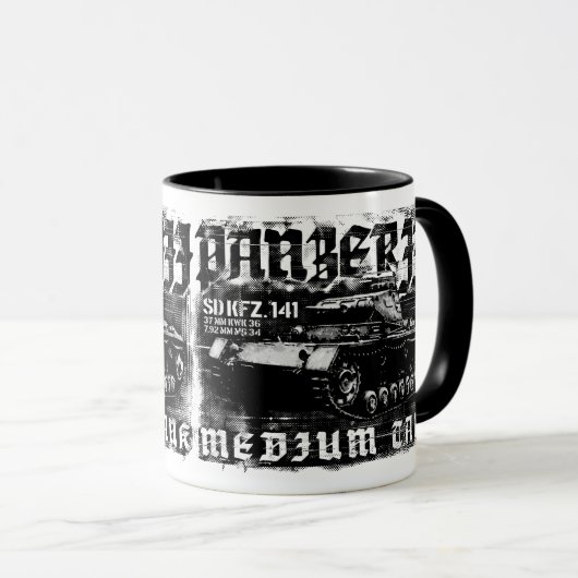 Panzer III 11 oz Ringer Mok (Voorkant rechts)