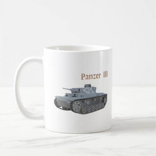 Panzer III Duitse WW2 Battle Tank Koffiemok (Links)