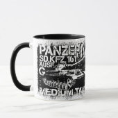 Panzer IV 11 oz Ringer Mok (Links)