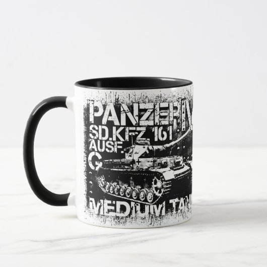Panzer IV 11 oz Ringer Mok (Links)