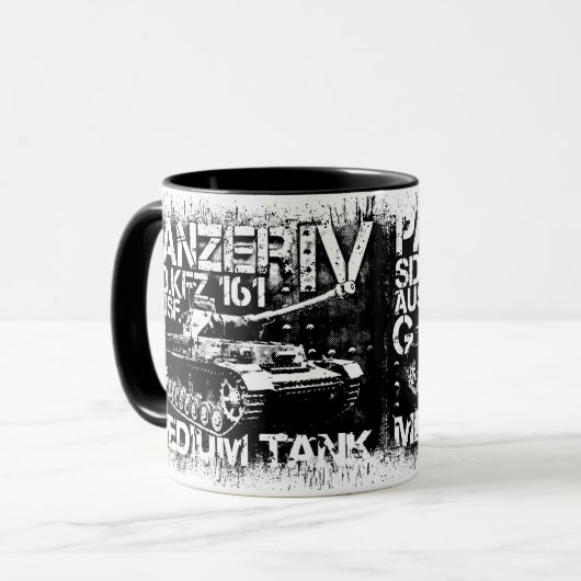 Panzer IV 11 oz Ringer Mok (Voorkant links)