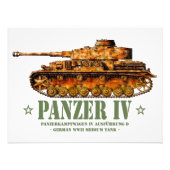 Panzer IV D Tweede Wereldoorlog Duitse Medium Tank Foto Afdruk (Voorkant)