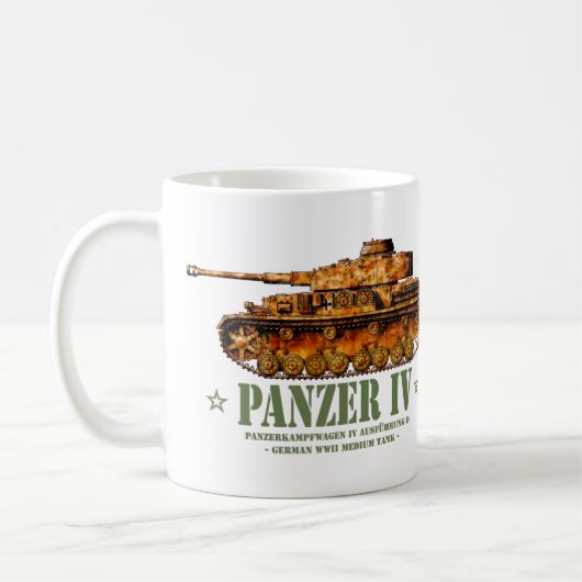 Panzer IV D Tweede Wereldoorlog Duitse Medium Tank Koffiemok (Links)