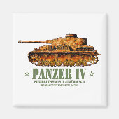Panzer IV D Tweede Wereldoorlog Duitse Medium Tank Magneet (Voorkant)