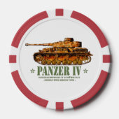 Panzer IV D Tweede Wereldoorlog Duitse Medium Tank Poker Chips (Voorkant)