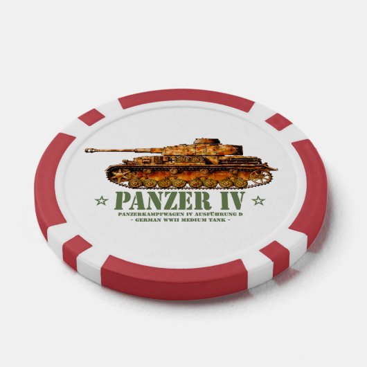 Panzer IV D Tweede Wereldoorlog Duitse Medium Tank Poker Chips (Enkel)