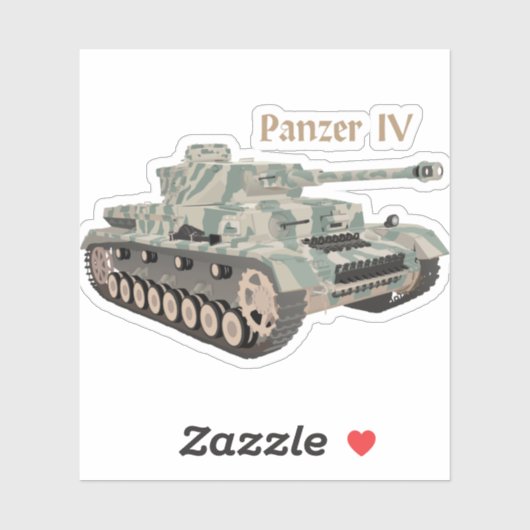 Panzer IV Duitse WW2 Battle Tank Sticker (Vel)