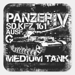 Panzer IV Square Stickers