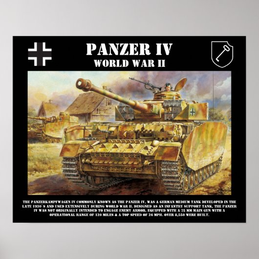Panzer IV Tank Poster (Voorkant)