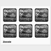 Panzer IV Vierkante Sticker (Vel)
