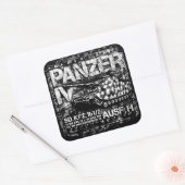 Panzer IV Vierkante Sticker (Envelop)