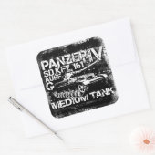 Panzer IV Vierkante Stickers (Envelop)