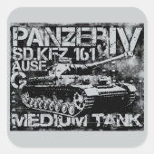 Panzer IV Vierkante Stickers (Voorkant)