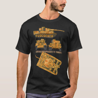 Panzer VI tijger I WW2 Duitse landmeetapparaten T-shirt