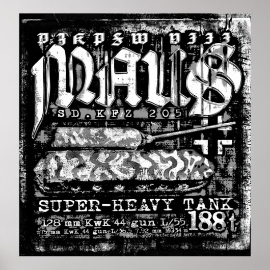 Panzer VIII Maus Poster (Voorkant)