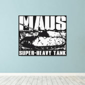 Panzer VIII Maus Stretched Canvas Print (Insitu (Houten vloer))