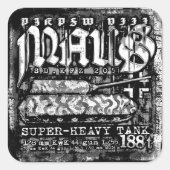 Panzer VIII Maus Vierkante Sticker (Voorkant)