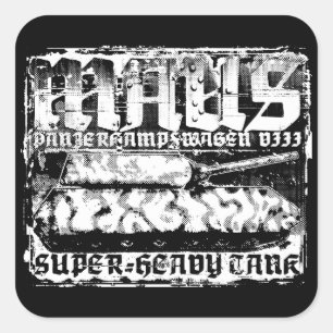 Panzer VIII Vierkante Stickers Maus