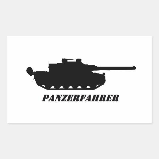 panzerfahrer rechthoekige sticker (Voorkant)