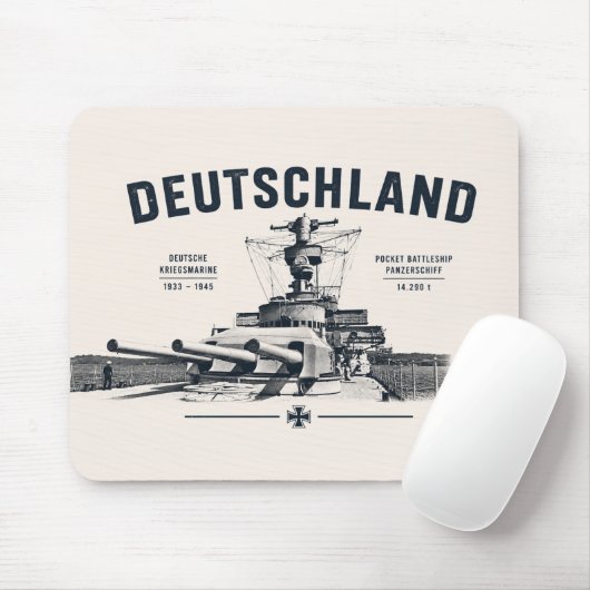 Panzerschiff Deutschland Muismat (Met muis)