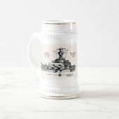 Panzerschiff Deutschland Stein Bierpul (Voorkant links)