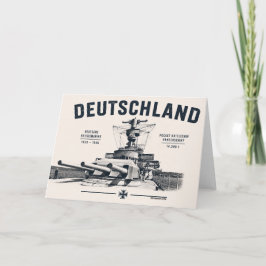 Panzerschiff Deutschland Wenskaart Kaart