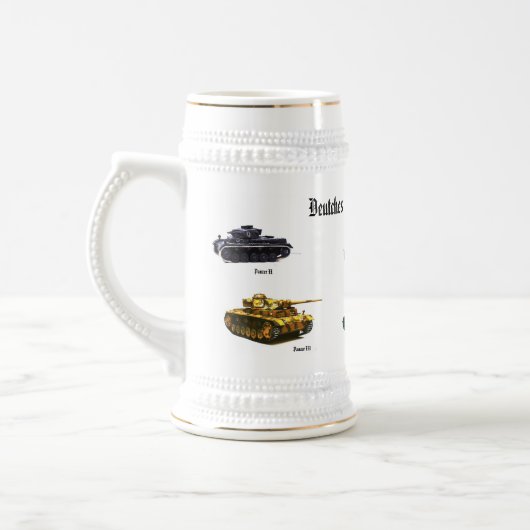 Panzerwaffe German Tank Stein Bierpul (Links)