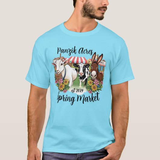 Panzik Acres Lente Markt T-shirt (Voorkant)