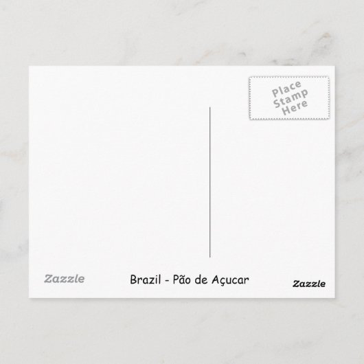 pao de açuacr1 briefkaart (Achterkant)