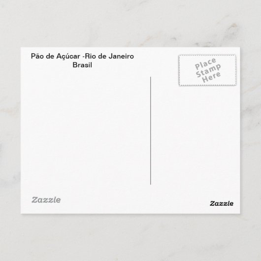 Pão de Açúcar (Rio de Janeiro) Briefkaart (Achterkant)