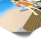 Pao op het strand poster (Hoek)