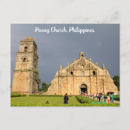 Paoay Church of the Philippines Briefkaart (Voorkant)