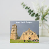 Paoay Church of the Philippines Briefkaart (Staand voorkant)
