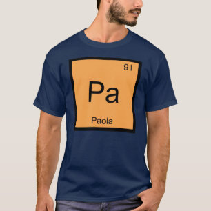 Paola Naam Chemie Element Periodiek Systeem T-shirt