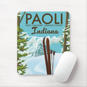 Paoli Orange County Indiana Ski-poster Muismat